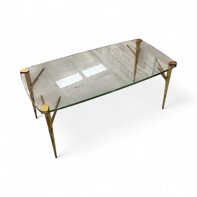 Lot 1329 - Max Ingrand (1908-1969) for Fontana, brass and glass coffee table
