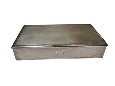 Lot 42 - Rare Omega sterling silver cigar box made to commemorate the Omega Constellation chronometer watches