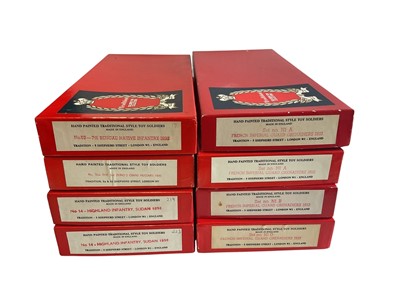 Lot 2514 - Tradition lead soldiers Highland Infantry Sudan 1898, No.14 (x2), 7th Bengal Native Infantry 1890, No.69, NIA (x2) NIB, NID French Imperial Grenadiers 1819, The 3rd (Kings Own) Hussars 1890, No....