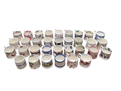 Lot 1184 - Collection of 33 Emma Bridgewater mugs in various designs including Victorian Nursery, Happy Easter, A Present For A Good Girl etc