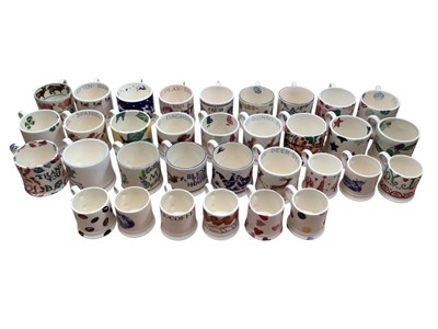 Lot 1187 - Collection of 33 Emma Bridgewater mugs in various designs and sizes including Cats & Dogs Dacshund, Spaniel, Siamese Kitten, Bunny, Deer etc