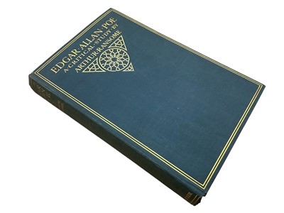 Lot 1694 - Arthur Ransome - Edgar Allan Poe, a critical study, Martin Secker, 1910, cloth ends