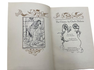 Lot 1693 - Charles Dickens - The Chimes, 1931 edition printed by George W Jones for members of the Limited Editions Club, with illustrations by Arthur Rackham, signed by Rackham and numbered 1251/1500
