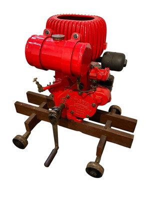 Lot 2584 - Wolseley stationary engine, red painted