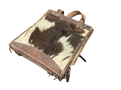Lot 763 - First World War Imperial German pony skin backpack, stamped A. P. Hoffman, Berlin, 1918.