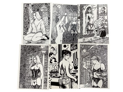 Lot 1524 - Collection of erotic postcards, approx 34
