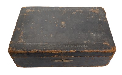 Lot 55 - Scarce Victorian Chancellor of the Exchequer dispatch box by Wickwar