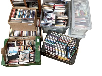 Lot 2231 - Collection of CDs with multiple genres, including Adele, Bob Dylan, Gossip, Billy Fury, etc, and a box of cassettes
