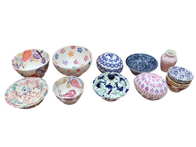Lot 1205 - Collection of Emma Bridgewater items including bowls, two large eggs etc (12)