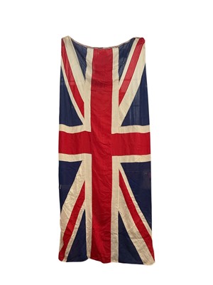 Lot 771 - Large canvas Union Jack flag, measuring approximately 370 x 160cm