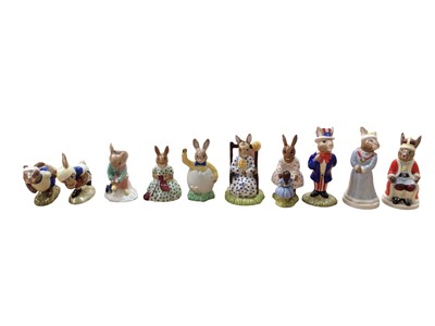 Lot 1272 - Collection of ten Bunnykins to include 'Royal Family Bunnykins', 'Uncle Sam Bunnykins', 'Touchdown Bunnykins' and others