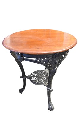 Lot 1302 - Victorian cast iron pub table
