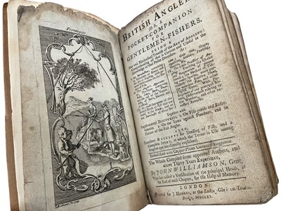 Lot 1662 - John Williamson - The British Angler, or a Pocket Companion for Gentlemen Fishers, 1st edition, 1740, restored binding
