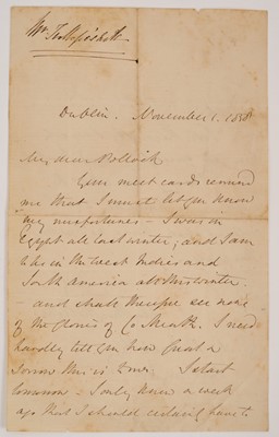 Lot Anthony Trollope letter