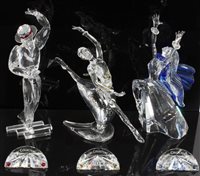 Lot 2188 - Three Swarovski crystal Magic of Dance figures...