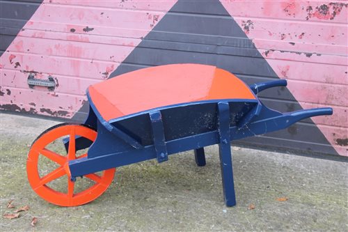 Lot 3915 - Old Blacksmith / garden wheelbarrow - made and...