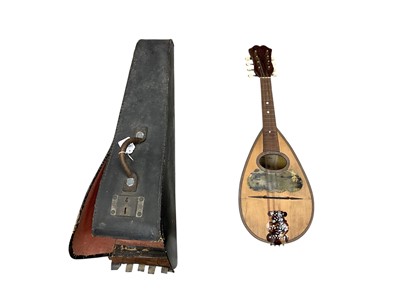 Lot 2241 - Antique mandolin by Lanfranco & Figlio, Napoli, with tortoiseshell and mother of pearl decoration