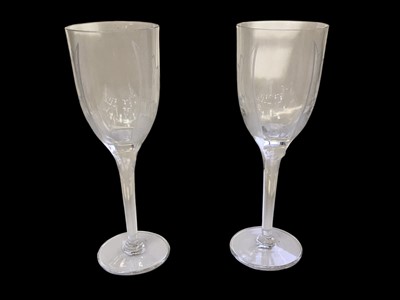 Lot 1278 - Two Lalique champagne flutes