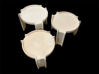 Lot 5221 - Nest of three Kartell tables designed by Giotto Stoppino - made in UK