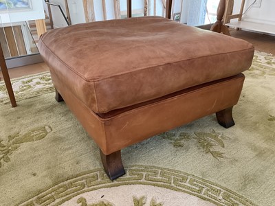 Lot 1232 - Leather stool.