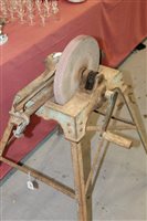 Lot 3920 - Mower blade-sharpening stand, with grinding wheel