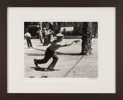 Lot 1091 - *Willy Ronis (1910-2009) gelatin silver print - 'Aubagne, 1947', signed, 29cm x 36cm, in glazed frame