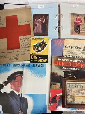 Lot 777 - Collection of First and Second World War related ephemera, mainly for the Essex Regiment to include reproduction posters, booklets and newspapers, (1 box).