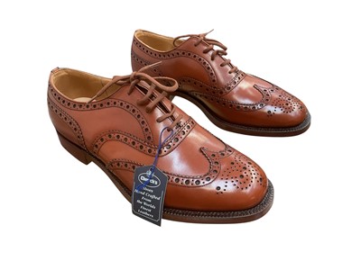 Lot 2156 - Churchman's dark tan Burwood brogues size 70, with dust bags and boxed