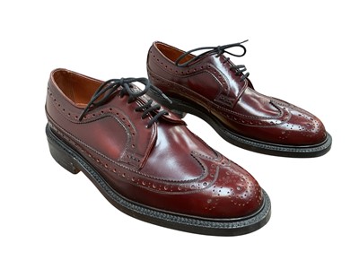 Lot 2157 - Barker's Pompeii brogues in burgundy leather, size 7 F, boxed.