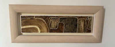 Lot Jason Gathorne Hardy (b. 1968) earth pigments on oak - River Alde boundary IIIA, 10 x 38cm, framed