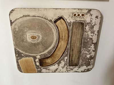 Lot 1040 - Jason Gathorne Hardy (b. 1968) earth pigments on elm - River Alde boundary XIV, 40 x 48cm