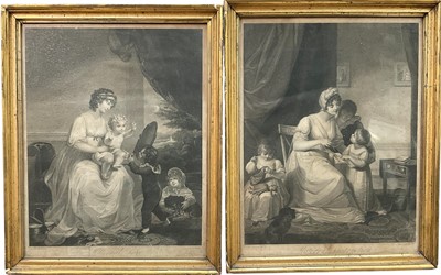 Lot 329 - Four Georgian engravings, Maternal Instruction, Maternal Love, Sailors and Soldiers Return