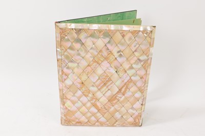 Lot 736 - 19th century mother of pearl veneered blotter
