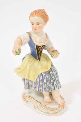 Lot 69 - Meissen figure of a young girl, 20th century