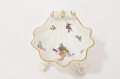 Lot 76 - Meissen shell shaped salt, circa 1755