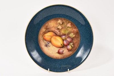 Lot 91 - Royal Worcester plate, painted by Sebright with luscious fruit, signed