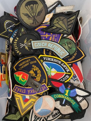 Lot 815 - Collection of Soviet era Czechoslovakian military cloth badges and pennants (2 boxes).