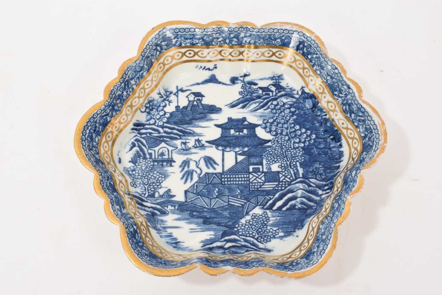 Lot 45 - Caughley blue and white teapot stand, circa 1785