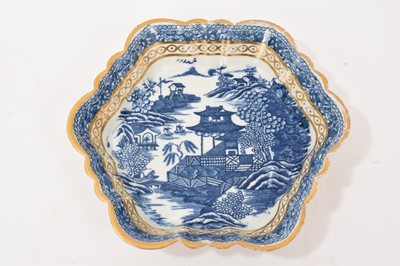 Lot 88 - Caughley blue and white teapot stand, circa 1785