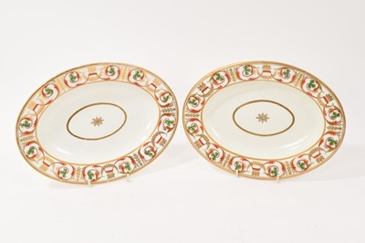 Lot 73 - Pair of Derby oval dishes, circa 1820