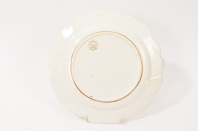 Lot 48 - Chelsea Derby plate, painted in green monochrome, circa 1770