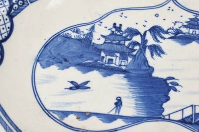 Lot 46 - Caughley Weir pattern heart shaped dish, circa 1790 Provenance; Bill Dickinson