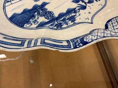 Lot 46 - Caughley Weir pattern heart shaped dish, circa 1790 Provenance; Bill Dickinson