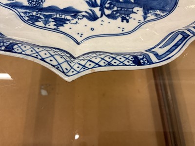 Lot 46 - Caughley Weir pattern heart shaped dish, circa 1790 Provenance; Bill Dickinson