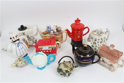 Lot 2176 - Collection of novelty teapots - including...