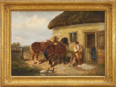 Lot Thomas Smythe (1825-1906) oil on canvas - At Rest before a Cottage, signed, 35.5cm x 51cm, in gilt frame