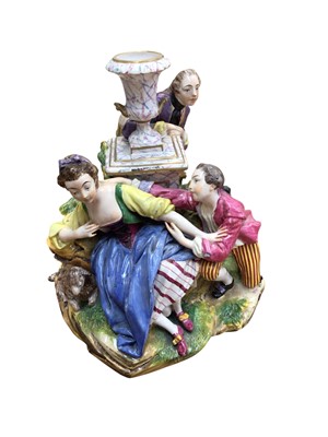 Lot 5076 - Continental pottery large group around a vase