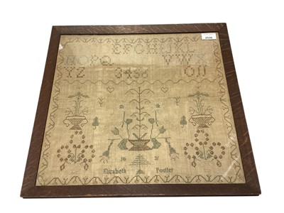Lot 2536 - William IV sampler by Elizabeth Poulter, 1835