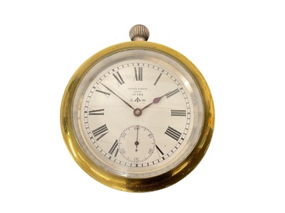 Lot 828 - British Military issue chronometer deck watch by Ulysse Nardin, the white enamel dial with black roman numerals, bordered by a minute track, blued steel hands, the dial marked with broad arrow a...