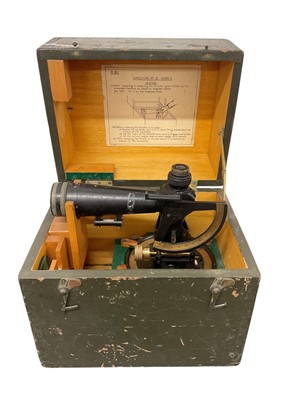 Lot 831 - Second World War British military Artillery Director No. 12 MK I in original painted wooden transit case.